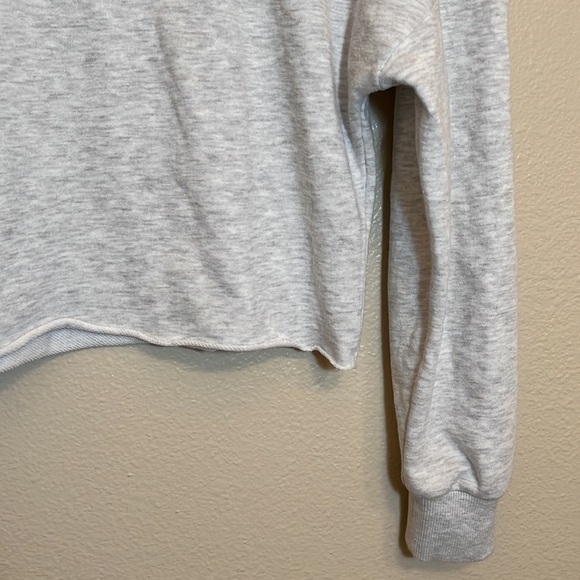 GARAGE Light Gray Cropped Pullover Sweatshirt - Picture 9 of 14
